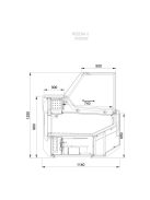 L-1 MD/G/SP 100/110 Modena Modern | Csemegepult beépített aggr.