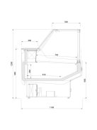 L-1 MD/G/SP 100/110 Modena | Csemegepult beépített aggr.