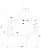 L-1 MD/W 100/110 Modena | Csemegepult beépített aggr.