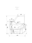 L-1 MD/W/SP 100/110 Modena Modern | Csemegepult beépített aggr.