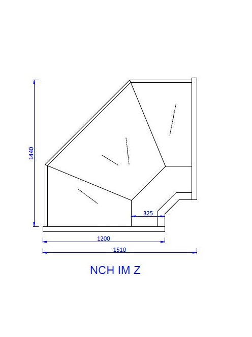 NCH IM Z | Hajlított üvegű külső sarokpult